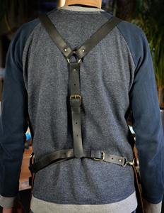 Customized LPN-0066 Heavy Duty Genuine <b>Leather</b> Sleeveless Work <b>Apron</b> with Pocket Custom Size for Sale - Product Image 6