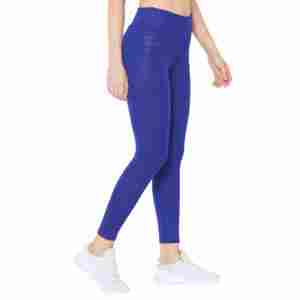 Vente en gros de leggings de yoga pour femmes, personnalisés, taille haute, respirants, séchage rapide, en spandex/nylon doux, pour la gym et le fitness - Product Image 3