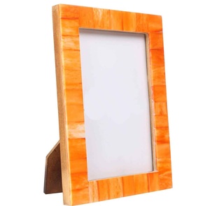 Cadre photo d'affichage 6X6 pouces forme carrée Design moderne os et bois vente en gros cadre photo tendance et à la mode - Product Image 6