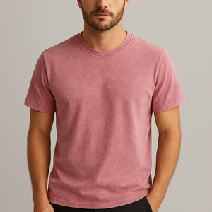 T-shirt surdimensionné Crew Dernière tendance Design Acid Wash Sun Fad Impact Manches courtes Respirant 100% Coton Personnalisé Blanc - Product Image 3