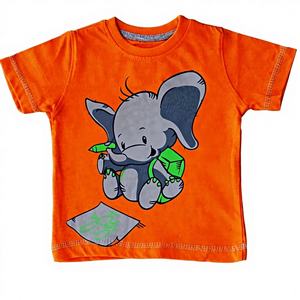 Ocs Cotton OEM Service Raglan Shirts Baby Girl Teenagers Button T-Shirts Multicolor Wholesale Girls <b>Top</b> Designs - Product Image 1