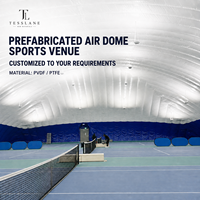 Structure sportive préfabriquée en dôme pneumatique, membrane PVDF PTFE, câbles en acier renforcés, résistante au vent et à la neige, pour terrains de tennis et de pickleball