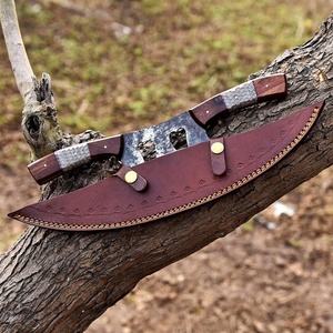 Venta caliente personalizado de doble cara vikingo Pizza cortador hacha Industrial forjado a mano mecedora Pizza rebanadora para DIY Pizza hacer dos manos - Product Image 6