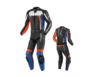 ชุดหนังป้องกันสำหรับขี่มอเตอร์ไซค์แบบสั่งทำพิเศษ สไตล์สปอร์ตสำหรับฤดูร้อน คุณภาพสูง ระบายอากาศได้ดี ป้องกันรังสียูวี สีตามสั่ง ไซส์พลัส - Product Image 6