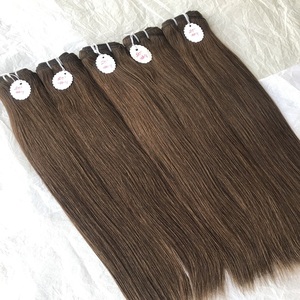 Extensions de cheveux lisses et colorés, qualité supérieure 100%, cuticule alignée #4, vente en gros, liste de prix, vendeur indien - Product Image 4