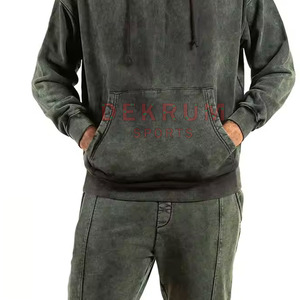 Chándales de Color Sólido con Lavado Ácido, 100% Algodón, Transpirables, de Alta Calidad, Talla Grande, para Invierno, Más Vendidos - Product Image 5