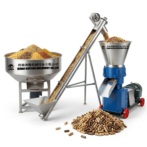 Neue Edelstahl-Automatik-Hochleistungs-Futterpellet-Produktionslinie Tierfutterpelletmaschine für Geflügel und Nutztiere - Product Image 2