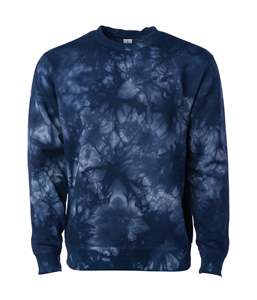 Adulto Tie-Dye Camisa de manga larga Adulto Supersoft Marbled Tie-Dye Sudadera de cuello redondo Independent Trading Co Sudaderas - Product Image 3