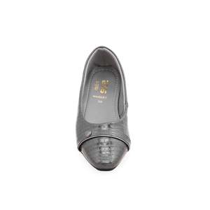 Grey <b>Pumps</b> WN0887 <b>High</b> Quality Bridal Shoes Open Toe Thin <b>Heel</b> (5cm) Slip-On Closure Anti-Slippery Feature for Spring/Summer - Product Image 1