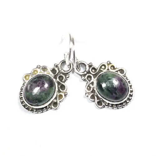 Ruy zoisite orecchini pendenti in argento sterling 925 esportazione di gioielli realizzati in fabbrica Jaipur India moda all'ingrosso