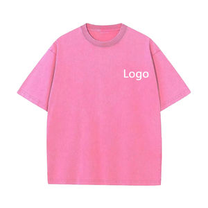 Vente en gros en ligne 2025 T-shirt oversize à épaules tombantes pour hommes Stock de microfibres Vente en gros OEM T-shirt vintage lavé à l'acide pour hommes - Product Image 5