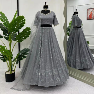 Commandes en gros Collection Lehenga Choli Designer ouverte avec paillettes et filetage et fausse Georgette de haute qualité Lehenga Choli - Product Image 1