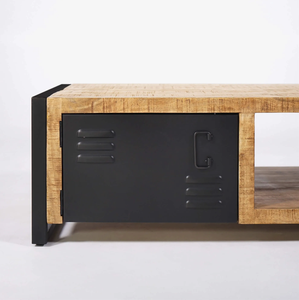 Mesa de centro Kansas de metal y madera de mango - Product Image 3