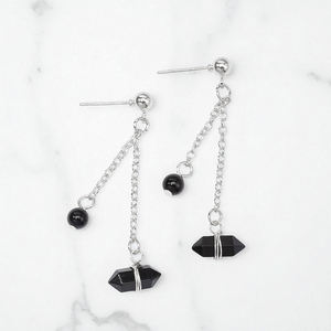 Pendientes de piedras preciosas semipreciosas de corte hexagonal con gota de Plata de Ley 925 certificada S925 delicada de moda para mujer - Product Image 4