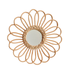 Diseño clásico Interior Hogar Hotel Ratán Espejo de pared decorativo Color natural Sala de estar Clásico Interior Hogar Hotel Espejo de ratán - Product Image 1