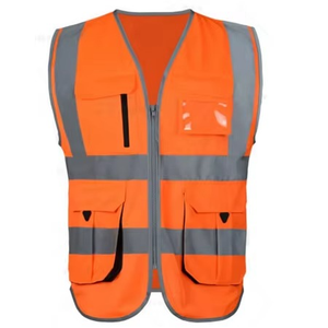 Chaleco de trabajo de construcción amarillo Ropa para hombres Chaleco de alta visibilidad Chaleco de trabajo con múltiples bolsillos - Product Image 2