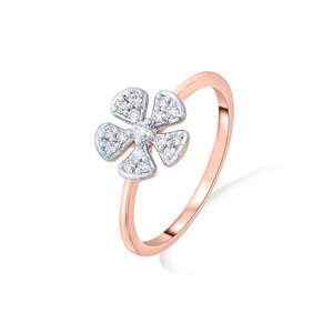 แหวนเพชรลายดอกไม้สไตล์ลำลอง - Product Image 4