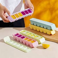 Bac à glaçons en silicone avec couvercle, bacs de congélation pour aliments pour bébés, conteneur de stockage d'aliments pour bébés 100% de qualité alimentaire