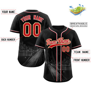 Jersey de béisbol para hombre de Color sólido fabricado Sublimación Impreso Adultos Equipo de béisbol Jersey Plus Uniformes - Product Image 2