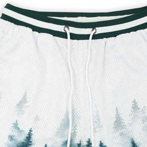 Custom Double <b>Layer</b> Breathable Summer Men's Casual Mesh Sports Shorts Pockets 100% Polyester Quick Dry Lightweight High Quality - Product Image 5