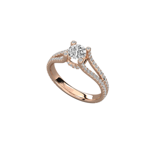 Bague solitaire en or 14 carats pour femmes avec diamant cultivé en laboratoire - Product Image 4