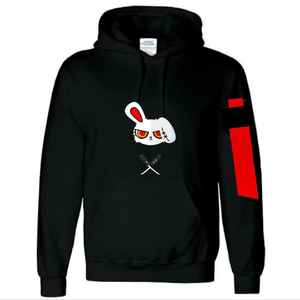 Sudadera con capucha negra Unisex de alta calidad, Mangas de Panel rojo, 100% de algodón, bordado de otoño, antibolitas para ropa informal, marca deportiva - Product Image 1