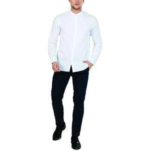 Tarifa al por mayor 2024 más nuevo diseño superior personalizado hombres camisa casual Pakistán fabricación contraste rayas cuello camisa casual - Product Image 1