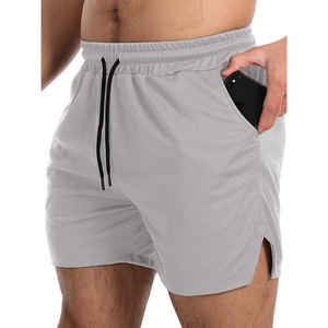 <b>Men's</b> High Street Style Gym <b>Shorts</b> with Pocket Solid Pattern Compression Workout <b>Shorts</b> Mesh Fitness <b>Shorts</b> Wholesale - Product Image 5