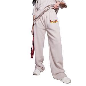 Vente en gros de pantalons de survêtement surdimensionnés pour l'hiver en polyester/coton logo personnalisé sérigraphié pour femme respirant imperméable lavé - Product Image 1