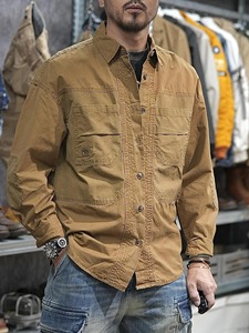 Chaqueta a cuadros de franela con forro de lana de invierno para hombre, Chaqueta de manga larga con capucha y botones, suéteres para hombre, abrigo, Chaqueta estilo motocicleta - Product Image 5