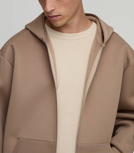 Sweat à capuche sans cordon de haute qualité, design 3D en relief, personnalisé, épais, pour homme, streetwear, en molleton de coton, pour le sport et le fitness, ODM - Product Image 5