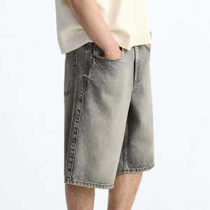 <b>Baggy</b> Denim <b>Shorts</b> for <b>Men</b> Hot Summer Boyfriend Jeans Jorts Printed Pattern Pocket Knitted High Street - Product Image 6