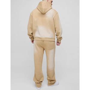 Ensemble de survêtement 2 pièces pour homme 100% coton Couleur unie Pull à capuche et pantalon de jogging en gros - Product Image 2