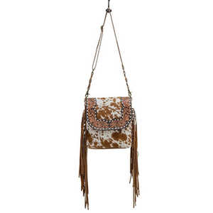 Cuir de vachette usiné à la main Unique Western daim cuir frange sac à bandoulière élégant femmes dos fermeture éclair poche femmes Ayrshire sac à bandoulière - Product Image 2