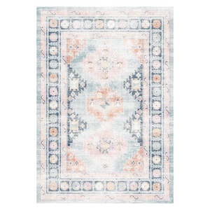 Tapis DEPOT LXDP-0916 – Tapis contemporain abstrait imprimé numériquement, couleur crème ivoire, lavable en machine, en chenille, antidérapant – Vente en gros - Product Image 1