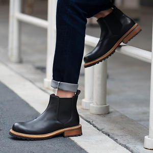 รองเท้าบูทหนังลูกวัวคุณภาพสูงแบบ Brogue พร้อมดีเทลเจาะรูและพื้นรองเท้าระบายอากาศสำหรับรองเท้าบูทธุรกิจสุภาพบุรุษ - Product Image 5