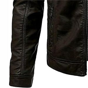 Dernière mode 2025 veste de moto en cuir véritable à la mode col montant imperméable respirant High Street Style - Product Image 4