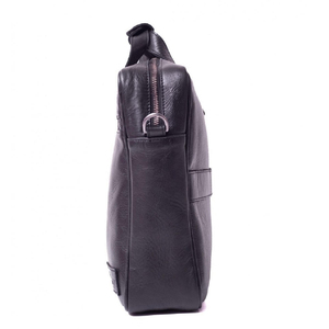 Sac à ordinateur portable en cuir fin moderne pour les professionnels, les étudiants, les voyageurs, style minimaliste décontracté, imperméable, motif géométrique, fermeture éclair - Product Image 2
