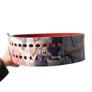Cowhide Leather Weight Lifting <b>Belt</b> Fitness Anime Pattern <b>Gym</b> Powerlifting Lever <b>Belt</b> <b>For</b> <b>Men</b> Custom Logo Fitness Gear - Product Image 2