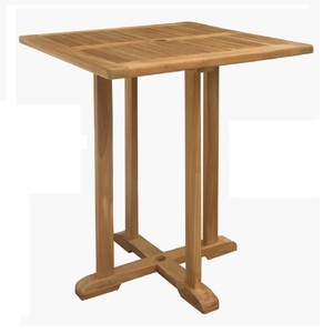 Modern <b>Bistro</b> Style Teak Wood Dining <b>Table</b> Square Folding <b>Table</b> for Outdoor Garden Commercial Solid Wood <b>Tables</b> for Restaurant - Product Image 2