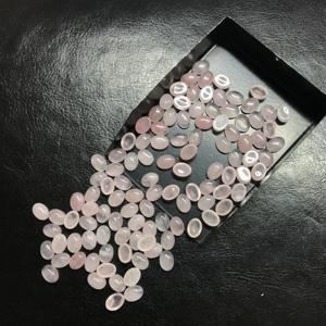 Vente en gros de quartz rose naturel de qualité AAA 3x4mm certifié IGI Cabochon en cristal rose ovale lisse pierre semi-précieuse pour - Product Image 4