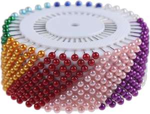 Épingles à tête de perle en acier allié multicolore pour tailleur, couture (paquet de 80) - Product Image 3