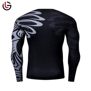 Logo personnalisé unisexe Design Sublimation personnalisé Rash-guard à manches longues Spandex Compression Bjj Mma Gear pour adultes avec personnalisé - Product Image 5