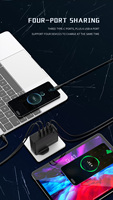 Vente en gros 100W GaN Chargeur rapide Chargeur d'alimentation portable USB UK Plug 4 ports Chargeur mural pour smartphone et ordinateur portable