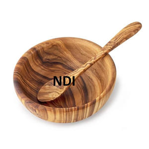 Tazón de servidor de comida de madera ecológico de estilo moderno, servidor de postre rústico tallado para cocina, catering, frutero redondeado - Product Image 1