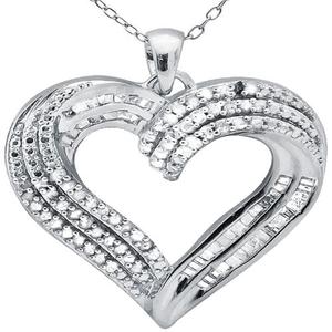 จี้หัวใจชุบทองคลาสสิกประดับเพชรโมอิสขนาดเล็กสำหรับเป็นของขวัญสำหรับผู้หญิง - Product Image 3