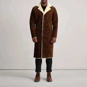 Kolby Brown <b>Men's</b> Suede <b>Shearling</b> <b>Coat</b> - Product Image 3