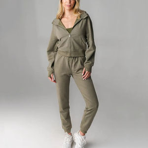 2025 Active Wear casual streetwear Drop Shoulder figuras transpirable Eco friendly sudaderas con capucha de punto para mujeres - Product Image 6