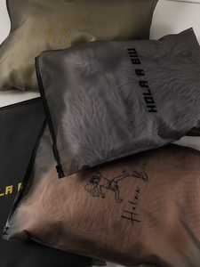 Tùy chỉnh Matte/Frosted phân hủy sinh học bao bì nhựa dây kéo túi xách, t Áo sơ mi đồ bơi Zip khóa Quần áo túi với logo - Product Image 4