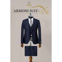 Costume Homme Respirant Sur Mesure 80% Laine 20% Polyester Coupe Slim Col V Simple Boutonnage Fermeture à Boutons Tenue Professionnelle Quotidienne Bureau